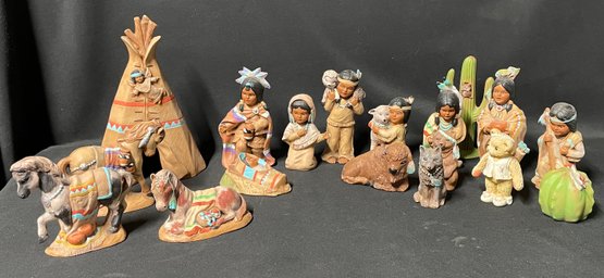 Native American Ceramic Nativity Scene