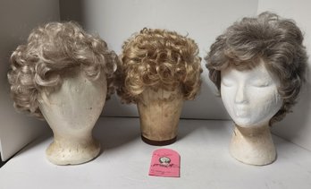 Trio Of Vintage Wigs.