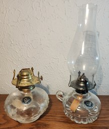 Vintage Lamplight Farms Oil Hurricane Lamps