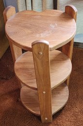 Heart Shaped Wood Side Table
