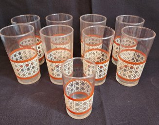 Vintage Barware Libby Wicker Cocktail Glasses