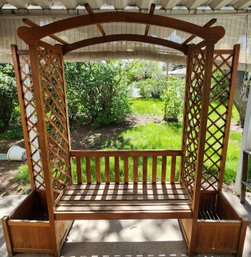 Outdoor Wooden Trellis, Bench & Planter Combo (local Pick-up Only)