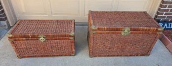 Pair Of Wicker Chests