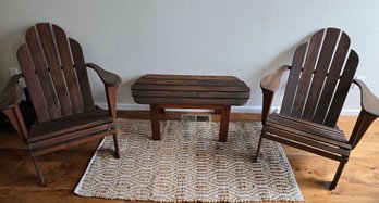Wood Chairs And Table
