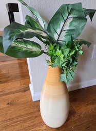 Faux Plant In Bamboo Vase