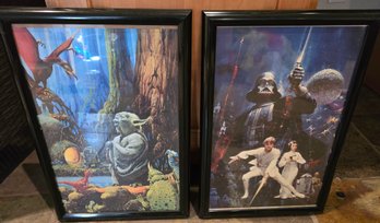 Pair Of Starwars Framed Pictures