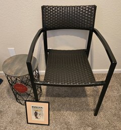 Chair, Side Table & Picture