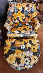 MCM Mid To Late 60's Chair & Ottoman