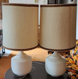 Pair Of MCM Ceramic Lamps