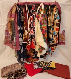 Large Lot Of Beautiful Scarves