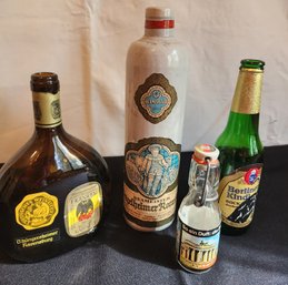 German Bottles Of Beer & Liquor (empty