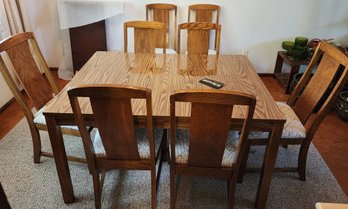 MCM Broyhill Woodwind Dining Room Table & 8 Chairs