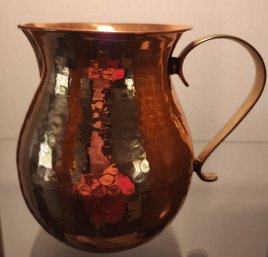 Hammered Copper Tone Pitcher