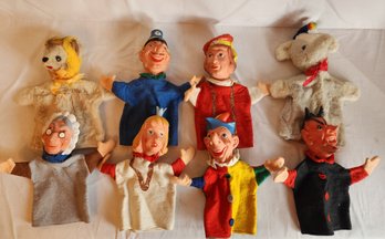 Vintage Rubber Head Hand Puppets