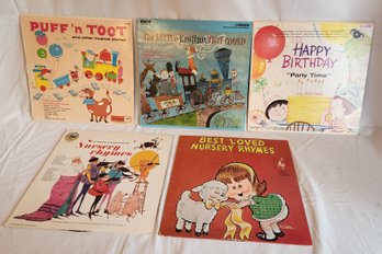 1960's Vintage Nursery Rhymes & Children's Song Albums