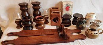 Wood, Pottery & Ceramic Candle Holders