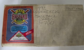 Box Of Upper Deck Baseball Cards