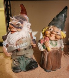 Pair Of Garden Gnomes