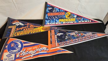 Denver Broncos Super Bowl Felt Banners