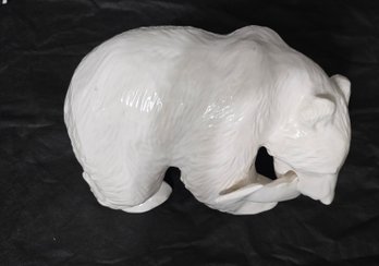 Ceramic Bear W/Fish