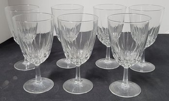 7 Clear Wine Glasses