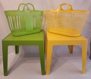 VTG Plastic Tables & Plastic Basket Totes