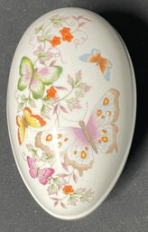 Vintage Avon Fine Porcelain Large Easter Egg With Gold Accents