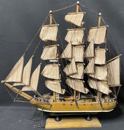 Vintage Fragata Wood Model Nautical 13 Sailing Ship