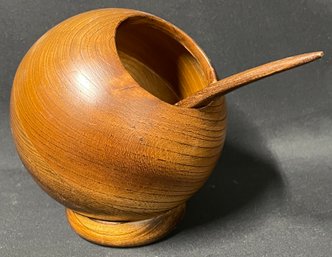 Vintage Teak Orb Bowl