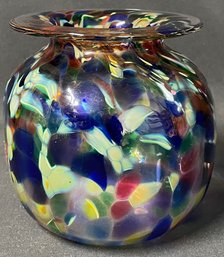 Multicolored Glass Vase