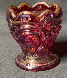 Vintage Imperial Glass Sunset Ruby Carnival Egg Cup