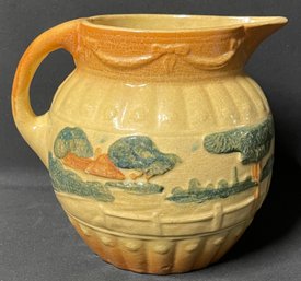 Vintage Roseville Yellow Ware Pitcher