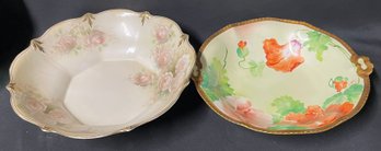 Vintage Ceramic Flower Print Bowls