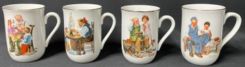 Vintage Norman Rockwell Collectible Ceramic Coffee Mugs