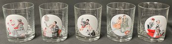 Vintage Norman Rockwell The Saturday Evening Post Tumblers