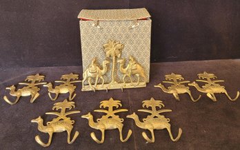 Brass Camel Wall Hangers With Hooks