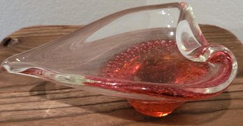 Red And Clear Candy Dish
