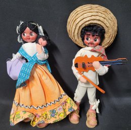 Pair Of Vintage Mexican Dolls