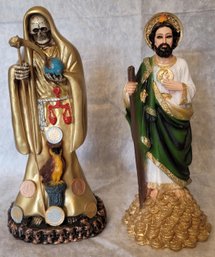 Statue Of Saint Jude And Santa Muerte Statue