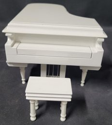 White Grand Piano Music Box