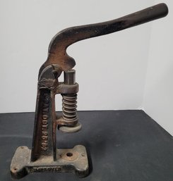 Antique Cast Iron Vintage Defiance Button Covering Machine