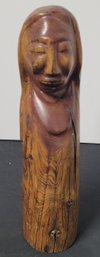 Hand Carved Wooden Tree Stump Figurine Statue