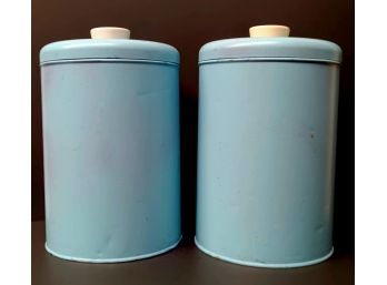 Vintage Large Tin Canisters W/ Lids