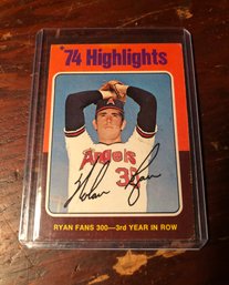 1975 Nolan Ryan Baseball Card