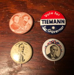 4 Reproduction Political Pins