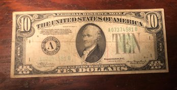 1934 A - Ten Dollar Bill