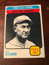 1973 Topps Ty Cobb All Time Batting Leaders Baseball Card