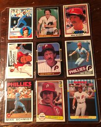 Mike Schmidt 9 Baseball Cards