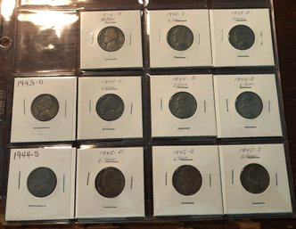 Silver War Nickels 11 Coins Complete Set