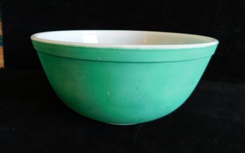 Green Pyrex Bowl (scratched And Faded)
